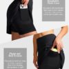 SANTINY 19" Golf Skorts Skirts for Women Zipper Pockets Knee Length Skort Women's High Waist Athletic Tennis Skirt