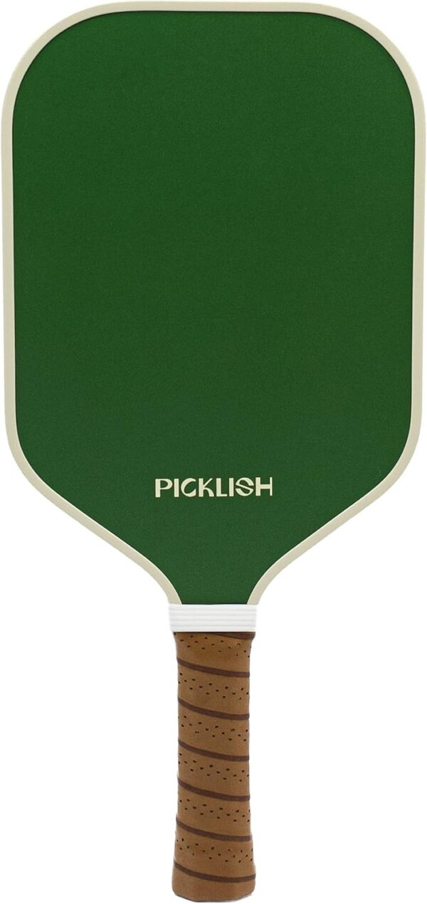 Pickleball Paddle | Luxury, Stylish, Fiberglass Surface with High Grit and Spin, Extended Handle, 11mm