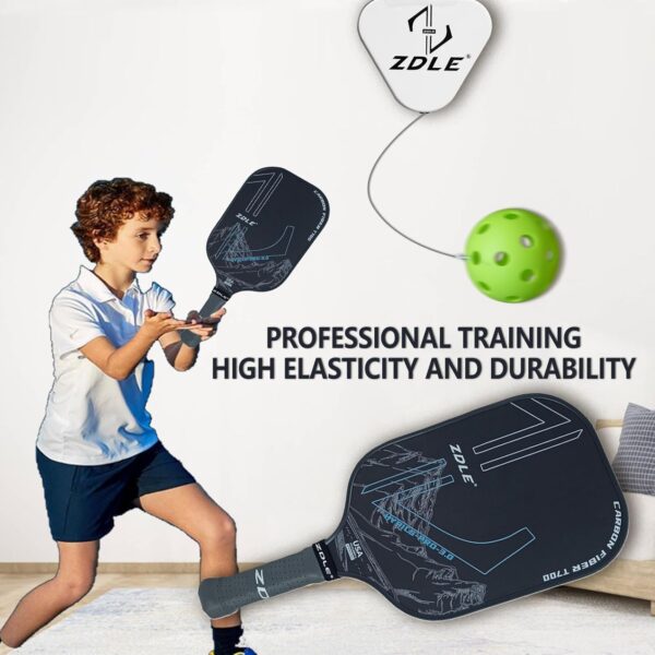 Pickleball Trainer with Remote Adjustable for Training and Practice - Perfect Practice Equipment for Single Player Training White