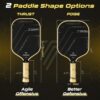 TENVINA Pickleball Paddles, Thermoforming 4-Layer T700SC Friction Carbon Fiber Pickleball Paddle, Professional USAPA Approved Pickle Ball Paddle Providing Strong Power and Spin for Athletes