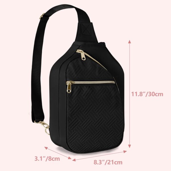 Pickleball Bag for Women, Pickleball Paddle Sling Bag, Pickle Ball Bag for Pickleball Accessories and Sport Gear, Black (Patent Design)