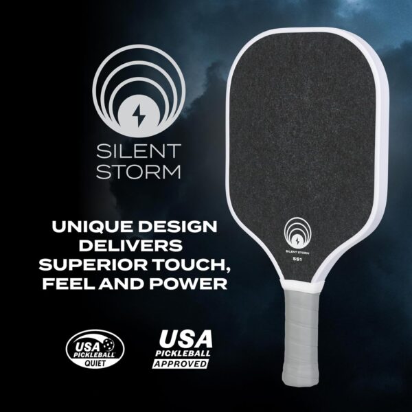 OWL Sport SILENT STORM Paddle | 100% USAPA Tournament & League Approved | Maximum Control Play 16 MM Core | Patented High Performance Surface | Over 50% Noise Reduction | Elite Play for All Players