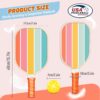 Pickleball Paddles Set of 4, USAPA Approved Premium Wood Pickleball Set with 4 Pickleball Balls and 1 Carry Bag Pickleball Rackets with Ergonomic Cushion Grip for Women Youth