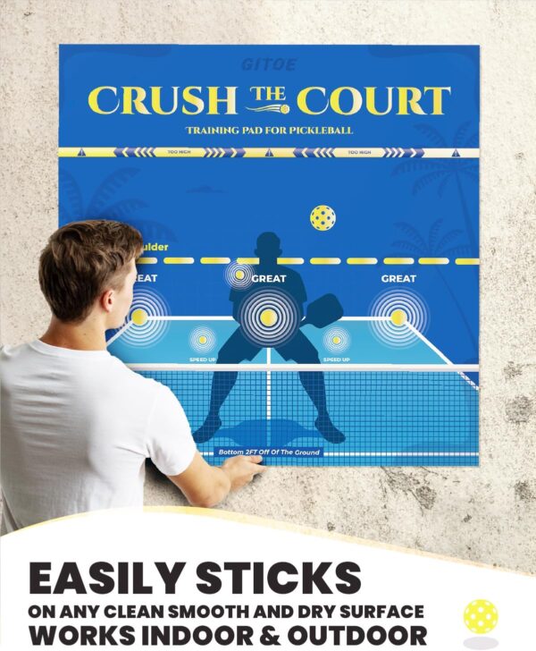 Pickleball Practice Rebounder, Beginner-Friendly Pickleball Training Pad Equipment to Quickly Improve Your Forehands, Dink Shots and Volleys