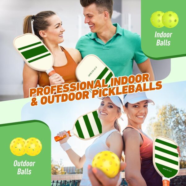 Pickleball Paddles Set USAPA Approved, Lightweight and Durable with Unique Design, USAPA Approved Pickleball Paddles Set of 4, 4 Pickleball Balls, Pickleball Bag, Pickleball Paddles (Dream)