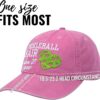 InnoBeta Embroidered Pickleball Cap - Funny Gifts for Women, Lovers, Players - Adjustable Hat Accessory for Birthday, Christmas - Pink
