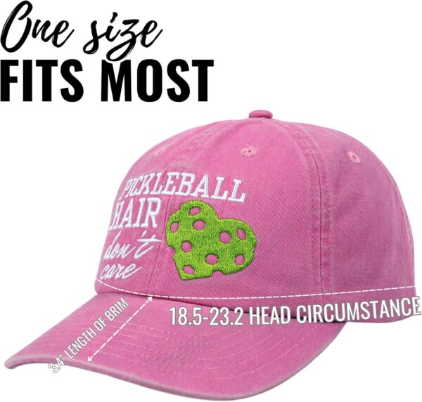 InnoBeta Embroidered Pickleball Cap - Funny Gifts for Women, Lovers, Players - Adjustable Hat Accessory for Birthday, Christmas - Pink