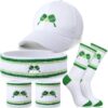 Panitay 4 Pack Funny Dink Ball Lover Gifts Dink Ball Hats Sports Wrist Head Sweatbands and Novelty Socks for Men Women