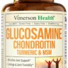 Glucosamine Chondroitin MSM and Turmeric Supplement - Joint Support Supplement for Women & Men with Boswellia & Glucosamine Sulfate 1500 mg. Used for Cartilage & Joint Health & Flexibility 90 Capsules