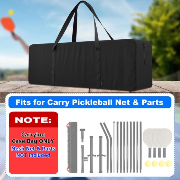 Pickleball Net Set Carry Bag Portable Pickle Ball Equipment Storage Bag Foldable Badminton Net System Replacement Bag Heavy Duty Zipper Duffle Bag for Indoor Outdoor Driveway Backyard, NO Mesh