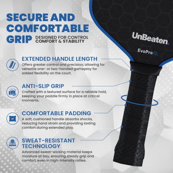 Pickleball Paddles,Carbon Fiber Pickleball Paddle Set of 2, Thermoformed Pickle Ball Rackets for Power & Spin, Lightweight Pickle Ball Paddle