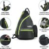 Mangrove Pickleball Bag, Men's & Women's Pickleball Backpack, Adjustable Sling Bag w/Fence Hook/Large Capacity/Safety Pocket