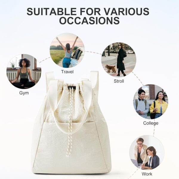 Drawstring Backpack Gym Bag for Women Small Workout Sports Bag for Men Cinch Gym Backpack Shoulder Tote Bag for Women
