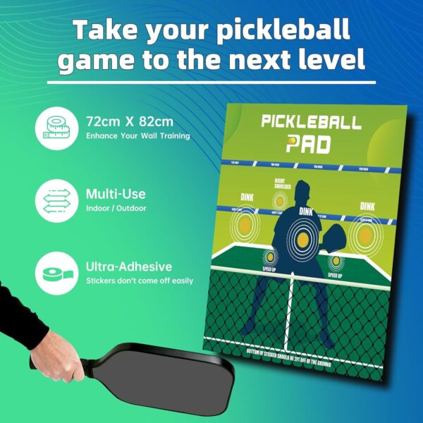 Dink Master Pickleball Practice Board with 2 Packs Squeegee for Vinyl - Convenient Rebounder Training Aid - Practice Dinks and Improve Pickleball Gaming Ability