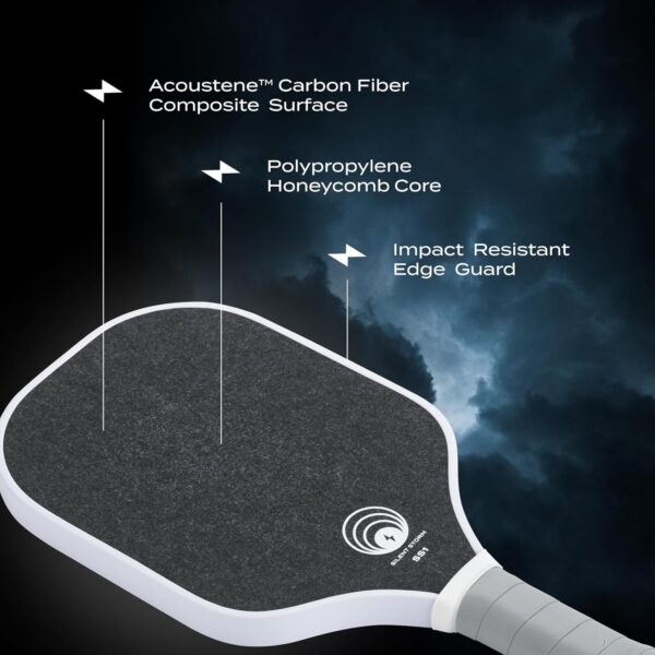 OWL Sport SILENT STORM Paddle | 100% USAPA Tournament & League Approved | Maximum Control Play 16 MM Core | Patented High Performance Surface | Over 50% Noise Reduction | Elite Play for All Players