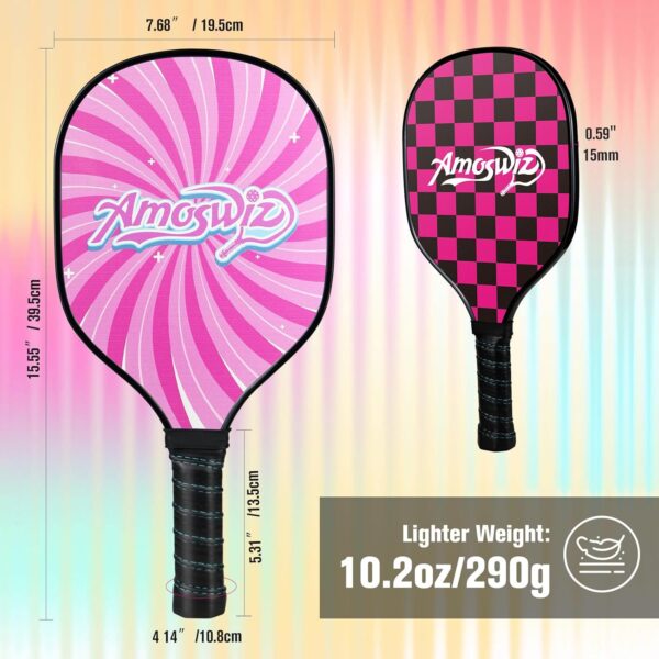 Pickleball Paddles Set of 4, Wood Pickle Ball Racket with 4 Balls, Pickleball Starter Set for Men & Women, All in One Pickle Ball Paddles Set of 4