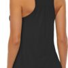 Hibelle Women's Workout Yoga Racerback Tank Tops with Built in Shelf Bra