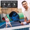 Aihoye Pickleball Paddles Set of 4, Wooden Rackets with Cushion Grip, Indoor & Outdoor, 4 Balls & 1 Carry Bag