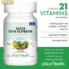 Maxi Health Teen Supreme HIS Vitamins for Teen Boys (60) - Teen Multivitamin for Young Men Ages 12 17 - Daily Teen Vitamins for Nutrition, Energy, Immune Support, Antioxidants & Teen Boy Needs