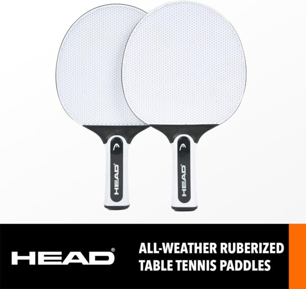 EastPoint Outdoor Table Tennis Paddle Set – Rubberized Weather-Resistant Ping Pong Paddles with Balls – 2 or 4 Player Set
