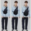 Large Black Sling Bag for Men and Women - Sport Crossbody Backpack for Pickleball, Tennis, Racketball