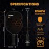 Pickleball Paddles Set of 2, USAPA Standard Fiberglass Pickleball Set, Lightweight Honeycomb Core Pickle Ball Rackets, Pickle Ball Paddle with 4 Pickleball Balls & Bag for Adults, Beginners