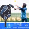 YC DGYCASI Pickleball Paddles Set of 2, USAPA Approved Carbon Fiber Surface Pickleball Set, Lightweight Pickle Ball Rackets 2 Pack, 2 Outdoor Pickleball, 2 Indoor Pickleball, 1 Pickleball Bag