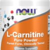 NOW Foods Supplements, L-Carnitine (L-Carnitine Tartrate) Pure Powder, Boosts Cellular Energy, Amino Acid, 3-Ounce