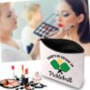 JXGZSO Pickleball Cosmetic Bag There’s No Crying IN Pickleball/Always Pickleball Season Cosmetic Bag Pickleball Player Makeup Bag