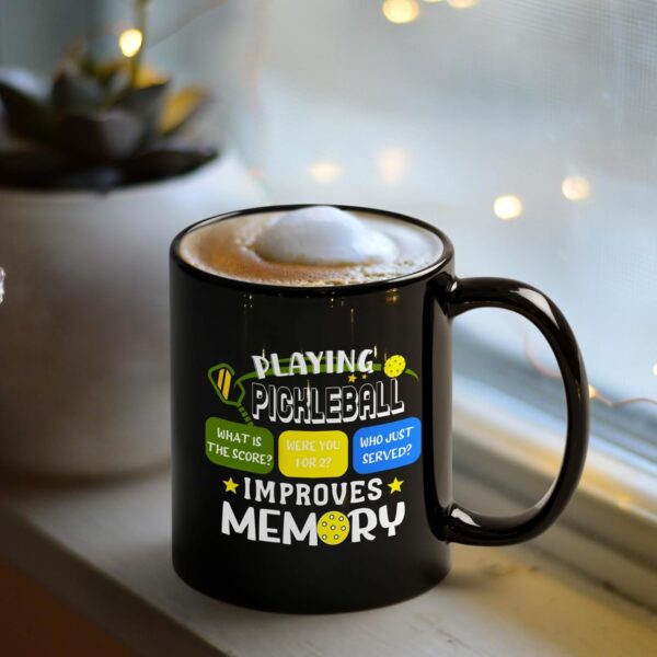 CABTNCA Pickleball Gifts: Mug for Men, Improves Memory - Funny Gift, Accessory Ornament, 11 Oz
