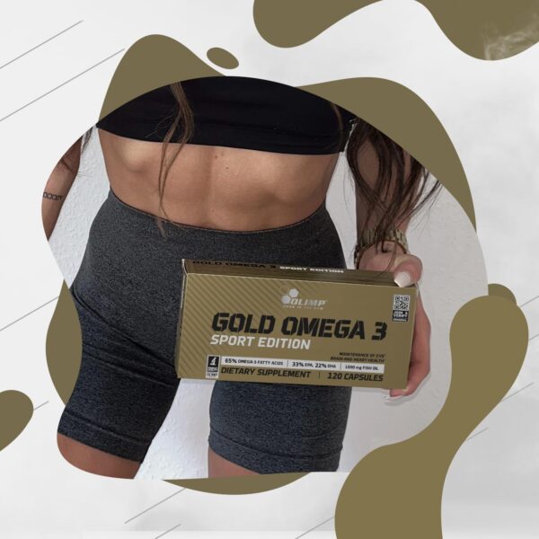 Gold Omega 3 Sport Edition - Pack of 120 Capsules, Quality Omega 3, Immunity Booster Cold-Water Fish Oil Ensuring 65% Content for Optimal Performance Ideal for Athletes