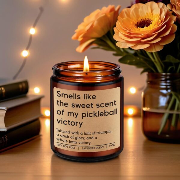 GSPY Scented Candles - Pickleball Gifts for Women, Men - Pickle Ball Accessories, Funny Sports Gifts for Pickleball Lovers, Players - Funny Mothers Day, Birthday Present for Dad, Mom, Best Friend