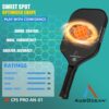 Pickleball Paddles,2025 Carbon Fiber Pickleball Paddle,3K Raw Carbon Fiber Surface with High Grit and Spin,T700SC Racket with High Level of Power Control & Balance,USAPA Approved