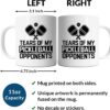 Pickleball Mug - Tears of My Pickleball Opponents - Humor Pickleball Gift Idea For Mens and Womens White 11oz Ceramic Coffee Mug