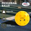 Outdoor Pickleballs, USAPA Approved Pickleballs Balls, 12 Pack 40 Holes Outdoor Pickleball Balls, High Bounce True Flight & Durable for All Skill Levels