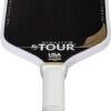 Franklin Sports Pro Pickleball Paddles - FS Tour Featherweight Series Lightweight Paddles - USA Pickleball Approved - Raw Carbon Fiber Surface - Polymer Core - White