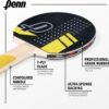 Penn 5.0 Professional Ping Pong Paddles - Choose Single Table Tennis Paddle, or Deluxe 2 or 4 Player Kit with Balls and Storage Case