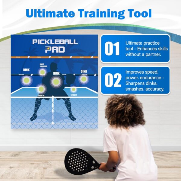 Dink Master Pickleball Practice Board,Practice Your Dinks and Improve Your Game-Transform Any Wall into a Pickleball Court,Pickleball Dink Board Quickly Improve Your Forehands,Dink Shots and Volleys