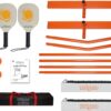 Zdgao Small Pickleball Net Set- 10FT Mini Pickleball Net, 4FT Adjustable Height Dink Training Rebounder Net with Outdoor Pickleballs, Paddles Set of 2 and Carry Bag for Driveway, Backyard