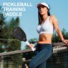 Pickleball Training Paddle -USAPA Approved Pickleball Trainer Practice Paddle,Carbon Fiber Particle Paint Frosted Surface, Extra Long Handle,16mm Core Sports Sweet Spot Training Racket