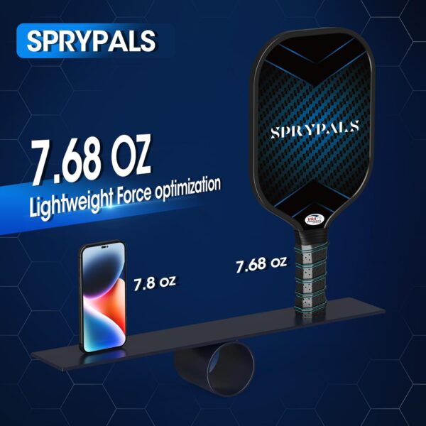 USAPA Approved Carbon Fiber Pickleball Paddle Set of 2, Lightweight Graphite Pickleball Rackets for Men & Women