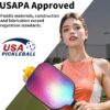 AL Kort Pickleball Paddles Set of 2, Fiberglass Pickleball Racket Lightweight Paddles, USAPA Approved Pickle Ball Equipment with Bag and 4 Balls, Pickle Rackets 2 Pack for Beginners
