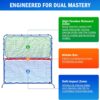 Pickleball Practice Net, Rebounder for Dink Volley Solo Training, Mini Small Pickleball Net for Competitive Game, Portable Convertible Setup for Outdoor Driveway Backyard, Easy Store for Indoor Garage
