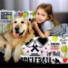 Pickleball Blanket Lightweight Soft Cozy Flannel Throw Blanket Bedding Decor for Pickleball Lovers Kids Women Men Adults Gifts 50"x40"