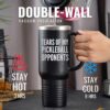 Onebttl Pickleball Gifts for Women/Men, Gifts for Pickleball Lovers, Insulated 40oz Stainless Steel Tumbler with Handle, TEAR OF MY PICKLEBALL OPPONENTS