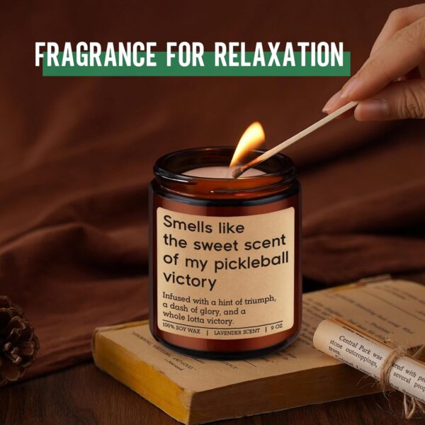GSPY Scented Candles - Pickleball Gifts for Women, Men - Pickle Ball Accessories, Funny Sports Gifts for Pickleball Lovers, Players - Funny Mothers Day, Birthday Present for Dad, Mom, Best Friend