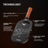 Carbon Fiber Pickleball Paddle, Professional Raw Carbon Fiber Pickleball for Power & Control, Polymer Honeycomb Core, USAPA Approved T300 Pickleball Racket
