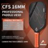Pickleball Paddles, USAPA Approved, 3k Friction Surface Carbon Fiber Pickleball Paddle, Durable &Lightweight Pickleball Rackets for Adults