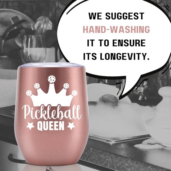 Onebttl Pickleball Gifts for Women, Pickleball Accessories, 12 oz Stainless Steel Tumbler with Lid, Pickleball Queen