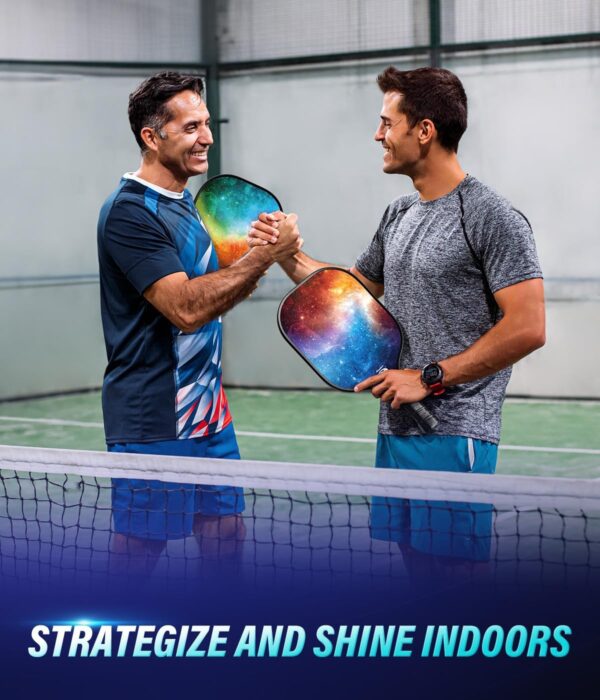 Hicober for Pickleball Paddles Set of 2,USAPA Approved Pickleball Rackets with 6 Balls,Fiberglass Surface Paddles for Men and Women